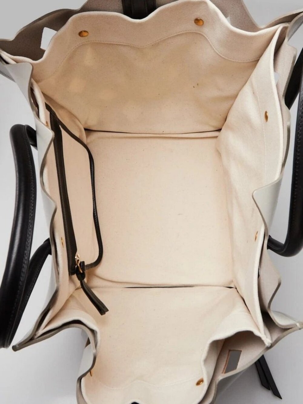 Celine Pale Grey Calfskin Leather Medium Cutout Phantom Luggage Tote Bag - Picture 12 of 12